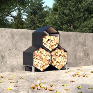 Dřevník ÚL je moderní a stylový způsob, jak efektivně skladovat dřevo. 🪓🌳 - pozinkovaná ocel o tloušťce 0,4 mm - modulární...