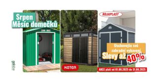 Právě probíhá VELKÁ akce na domečky značky KETER a ROJAPLAST. Slevy až 40% na vybrané domečky. 🏠💯 Nenechte si ujít tuto...
